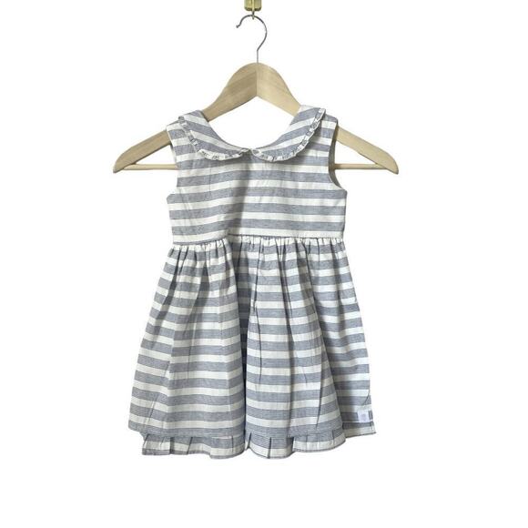 SweetHoney NWT Blue And White Stripe Dress 4T (read) - Picture 1 of 6